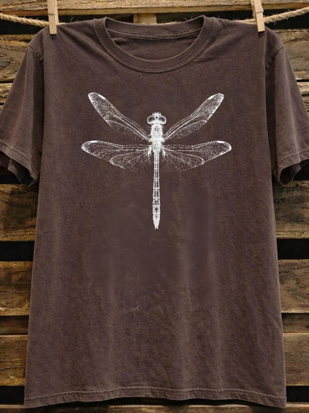 Unisex Brown Dragonfly Graphic T-Shirt